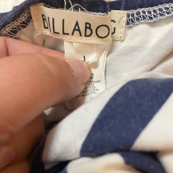 Billabong Dance With Me Blue and White Striped Dress Large - Picture 8 of 9